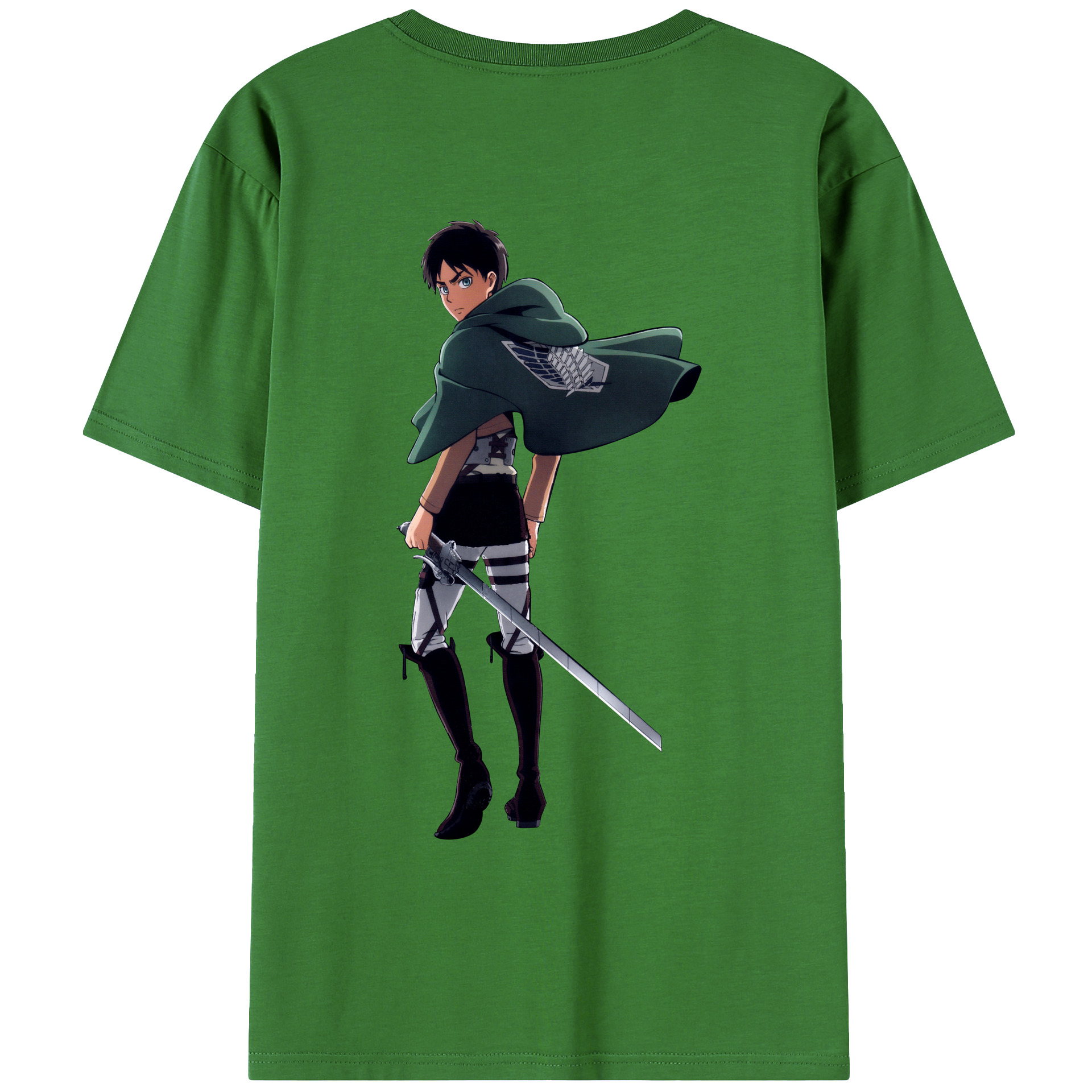 （画像用） 進撃の巨人 エレン･イェーガー Attack on Titan Eren Jäger レディース半袖Tシャツ(バックプリント)